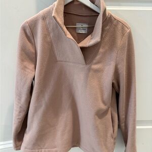 Dudley Stephens Blush Pink Funnel Neck Pullover